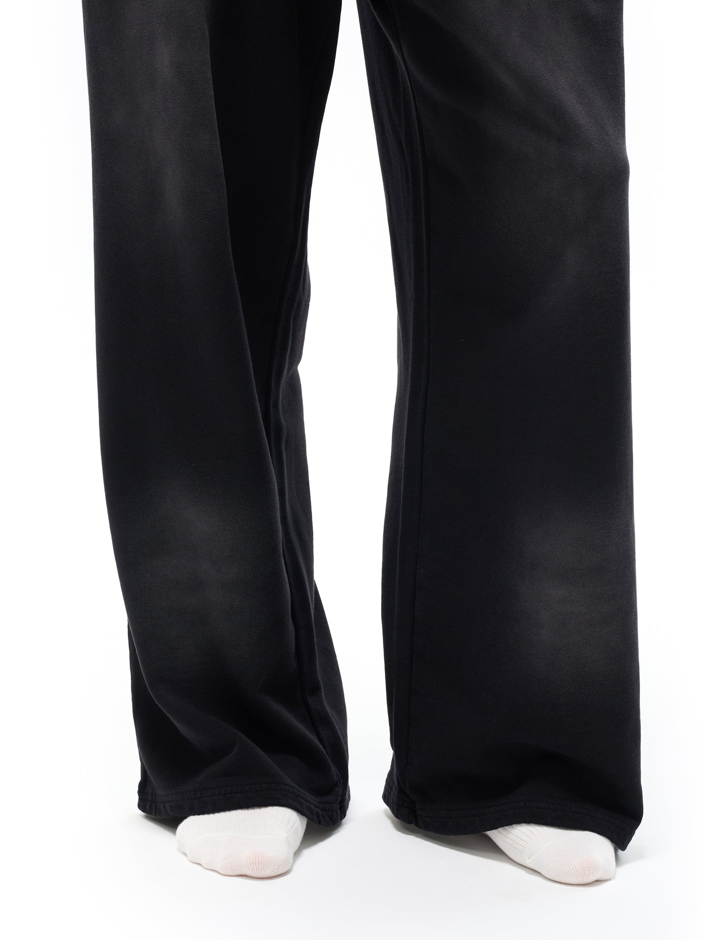Acid Washed Straight-Legged Sweat Pants